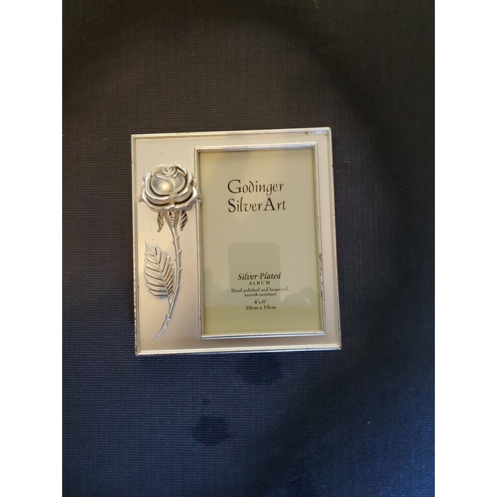 Godinger Silver Plated Black Velvet Photo Album 4" X 6"